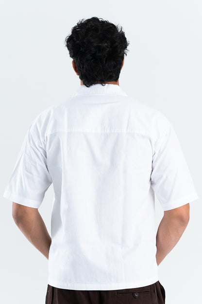 Chihiro Tora Embroidered Shirt – Ivory White